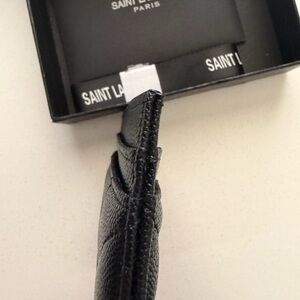 Saint Laurent Black Card Holder with Box